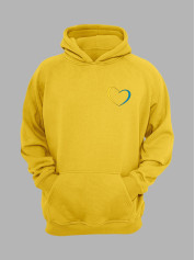 Худі з патріотичним принтом "My Heart With UA" моє серце з Україною (22042136)