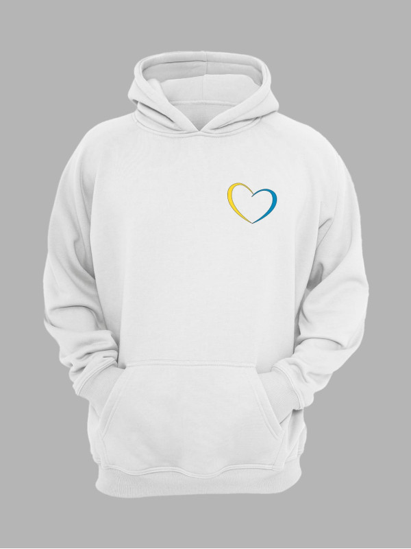 Худі з патріотичним принтом "My Heart With UA" моє серце з Україною (22042136)