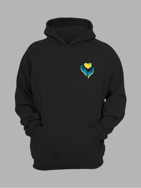 Худі з патріотичним принтом "Heart In Hands" серце в руках (22042137)