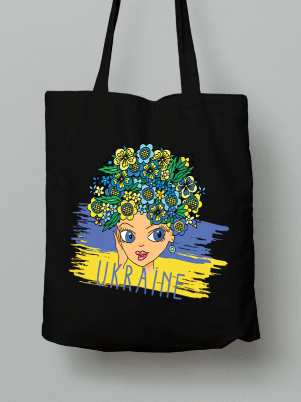 Екосумка з бавовни 38х40см з принтом "Ukrainian Beauty" (22042138)