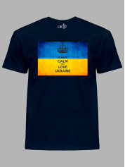 Футболка чоловіча з принтом "Keep Calm And Love Ukraine" (22042140)