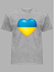 Футболка мужская с принтом "Heart With Ukraine" (22042150)
