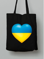 Экосумка из хлопка 38х40см с принтом "Heart With Ukraine" (22042150)