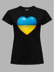 Футболка жіноча з принтом "Heart With Ukraine" (22042150)