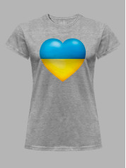 Футболка жіноча з принтом "Heart With Ukraine" (22042150)