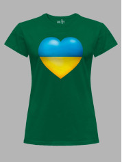 Футболка жіноча з принтом "Heart With Ukraine" (22042150)