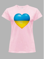 Футболка жіноча з принтом "Heart With Ukraine" (22042150)