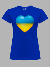 Футболка жіноча з принтом "Heart With Ukraine" (22042150)