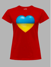Футболка жіноча з принтом "Heart With Ukraine" (22042150)