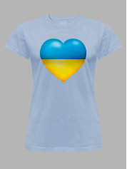 Футболка жіноча з принтом "Heart With Ukraine" (22042150)