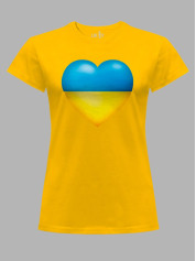 Футболка жіноча з принтом "Heart With Ukraine" (22042150)