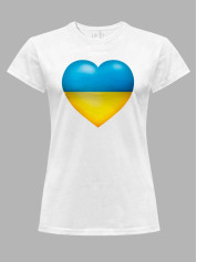 Футболка жіноча з принтом "Heart With Ukraine" (22042150)