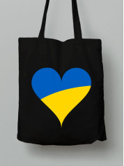 Екосумка з бавовни 38х40см з принтом "Ukrainian Heart" (22042156)