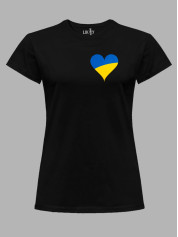 Футболка жіноча з принтом "Ukrainian Heart" (22042156)