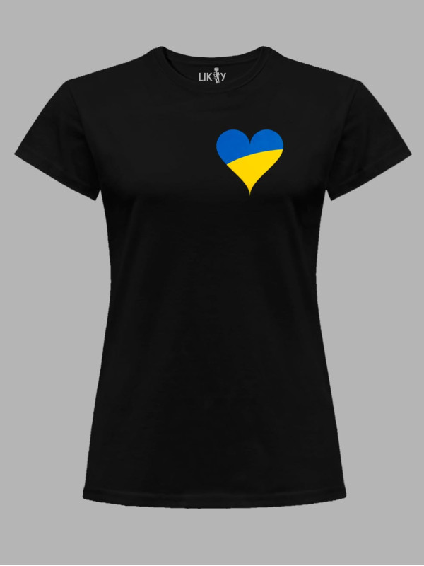 Футболка женская с принтом "Ukrainian Heart" (22042156)