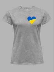 Футболка жіноча з принтом "Ukrainian Heart" (22042156)