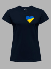 Футболка жіноча з принтом "Ukrainian Heart" (22042156)