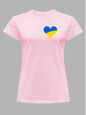 Футболка жіноча з принтом "Ukrainian Heart" (22042156)