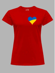 Футболка жіноча з принтом "Ukrainian Heart" (22042156)