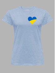 Футболка жіноча з принтом "Ukrainian Heart" (22042156)