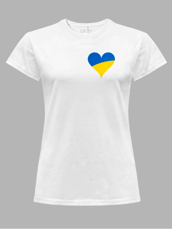 Футболка женская с принтом "Ukrainian Heart" (22042156)