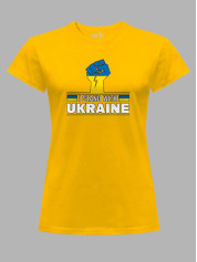 Футболка жіноча з принтом "I Stand With Ukraine" (22042158)