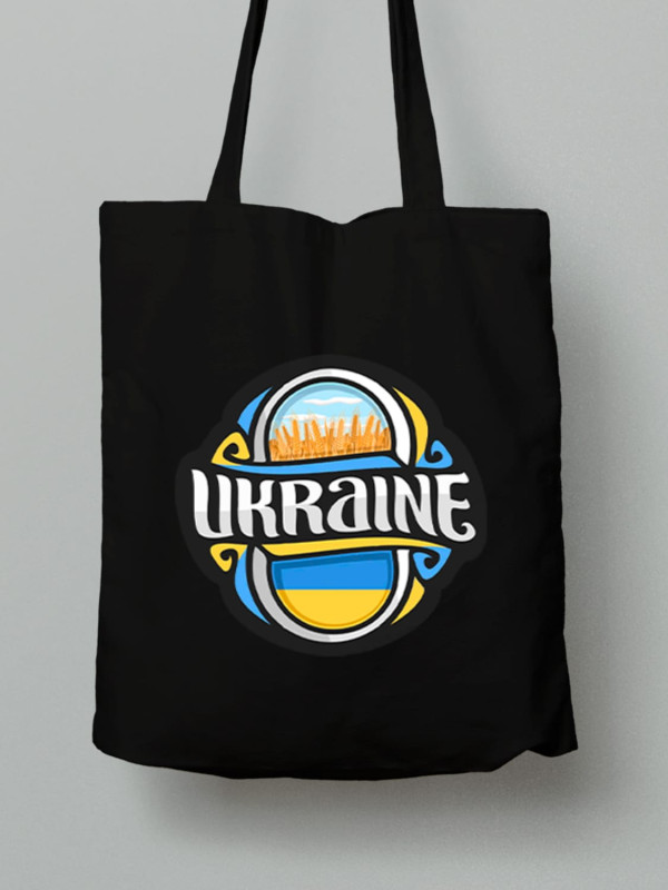 Экосумка из хлопка 38х40см с принтом "UKRAINE" (22042161)