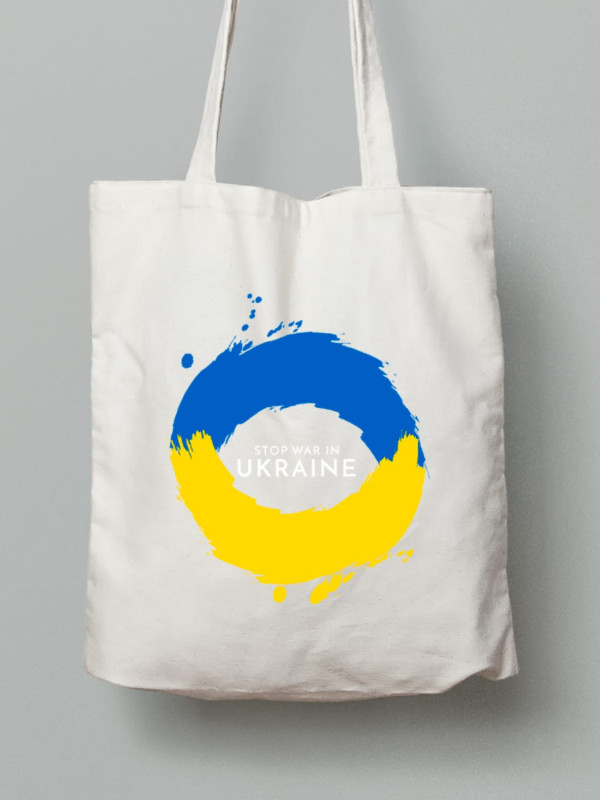 Екосумка з бавовни 38х40см з принтом "Stop War In UKRAINE" (22042163)