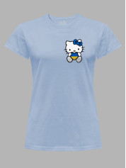 Футболка жіноча з принтом "Hello Kitty With Ukraine" (22042165)