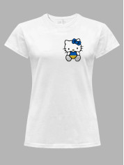 Футболка жіноча з принтом "Hello Kitty With Ukraine" (22042165)