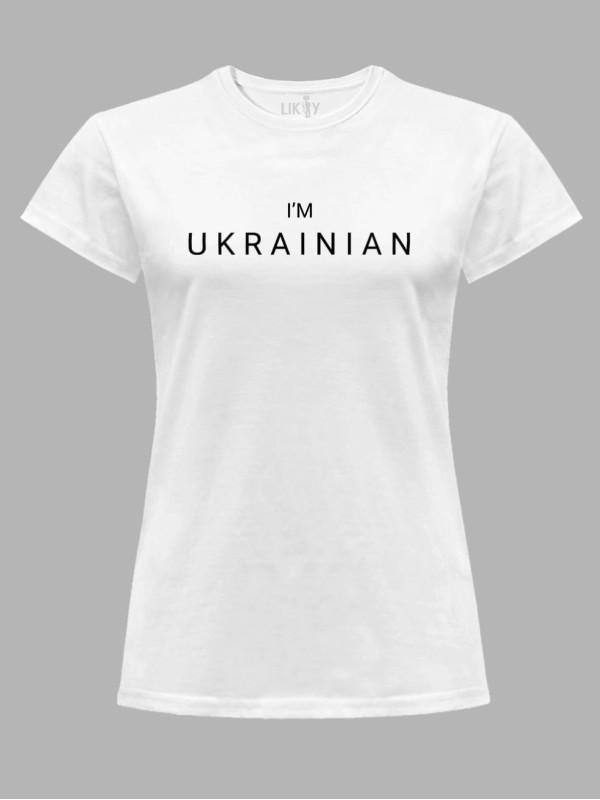 Футболка жіноча з принтом "I'm Ukrainian" (22042190)