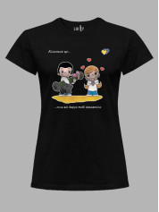 Футболка жіноча з принтом "Love is...6" (220606)