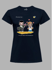 Футболка жіноча з принтом "Love is...6" (220606)