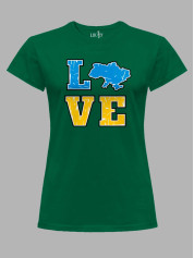 Футболка женская с принтом "Love Ukraine" (220608)