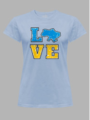 Футболка женская с принтом "Love Ukraine" (220608)