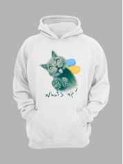 Худі з патріотичним принтом "What's Up?" (220611)