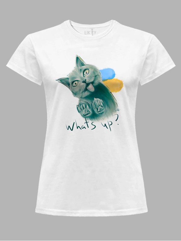 Футболка жіноча з принтом "What's Up?" (220611)