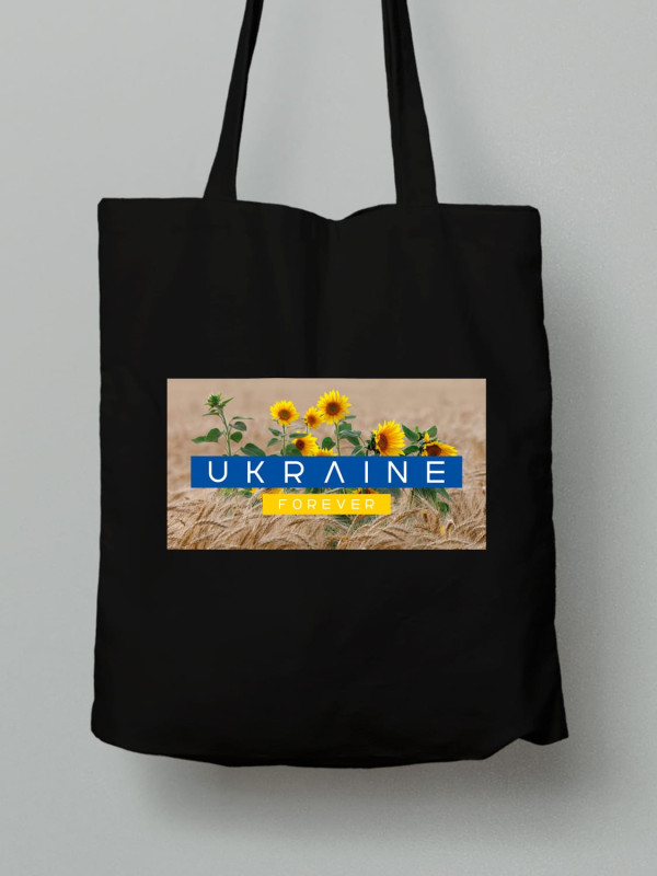 Екосумка з бавовни 38х40см з принтом "Ukraine Forever" (220614)