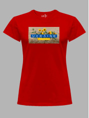 Футболка жіноча з принтом "Ukraine Forever" (220614)