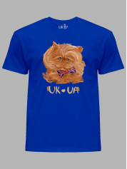 Футболка с патриотическим принтом Украинские коты "UK Love UA" (220617)