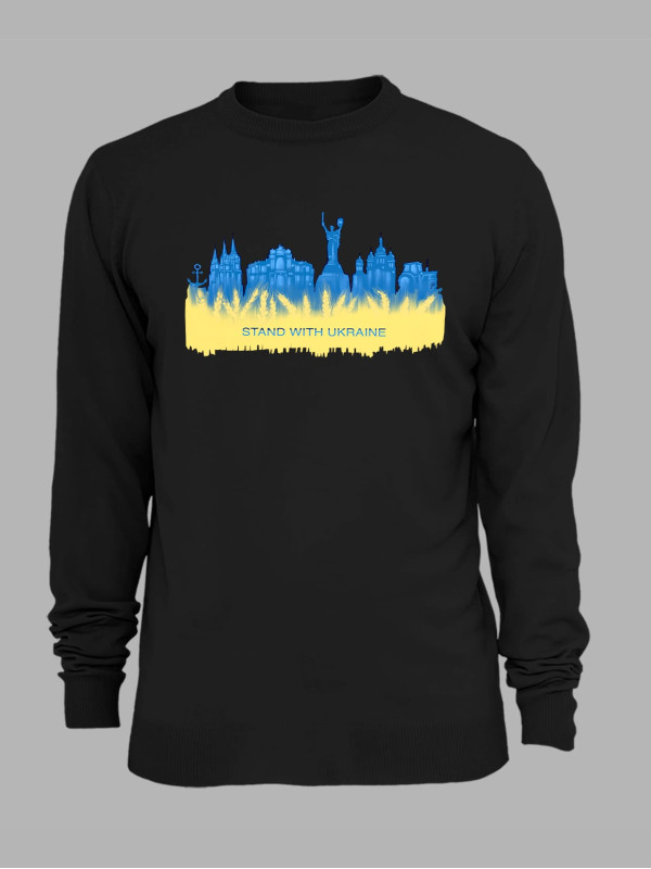 Свитшот с принтом "Stand With Ukraine" (220619)