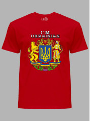 Футболка с патриотическим принтом "Я - Украинец" (220621)
