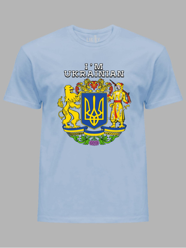 Футболка с патриотическим принтом "Я - Украинец" (220621)