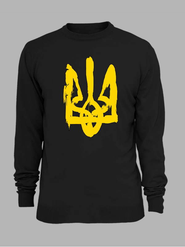 Світшот з патріотичним принтом "Графіті Герб" (220701)