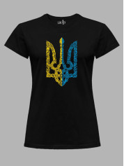 Футболка женская с принтом "Узорчатый герб" (220736)