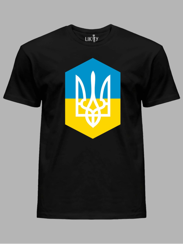 Футболка с патриотическим принтом "Украинский герб" (220739)