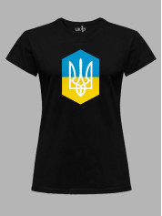 Футболка женская с принтом "Украинский герб" (220739)