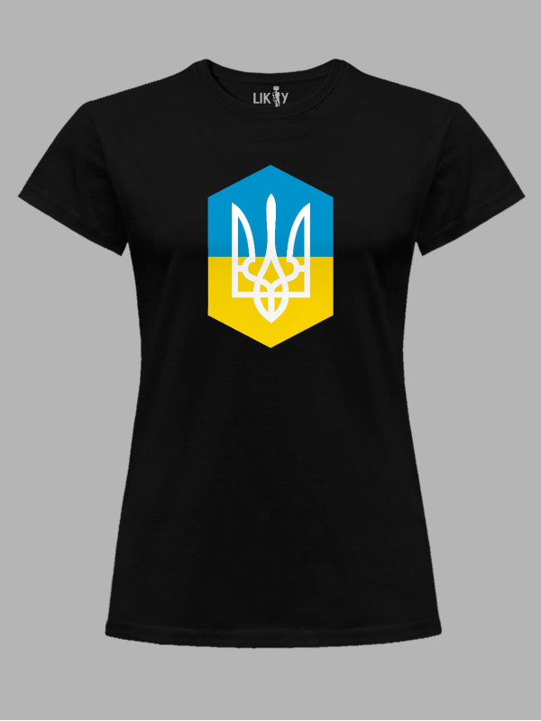 Футболка женская с принтом "Украинский герб" (220739)
