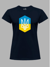 Футболка женская с принтом "Украинский герб" (220739)