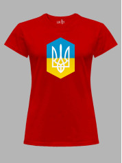 Футболка женская с принтом "Украинский герб" (220739)